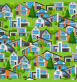 seamless pattern with modern luxury houses real vector image
