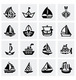 ship and boat icon set vector image vector image