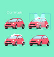 car wash concept washing vector image vector image