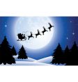 christmas background with santa vector image vector image
