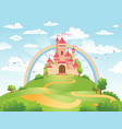 fairy tale castle vector image vector image