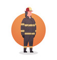 fireman icon fire fighter professional worker vector image