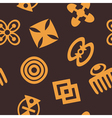 seamless background with adinkra symbols vector image