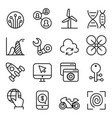 technology icon set in thin line style vector image