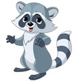 funny cartoon raccoon vector image