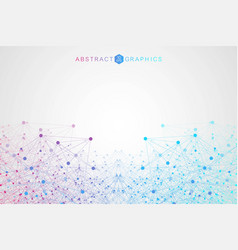 Science network pattern connecting lines and dots Vector Image