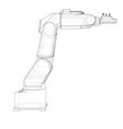 industrial robot manipulator vector image