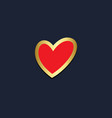 love abstract design gold logo vector image vector image