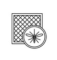 mosquito net icon with window and vector image
