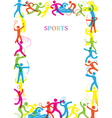 sports colorful frame vector image vector image