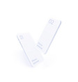 white phone mockup flying in different angles vector image