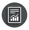 text file sign document with chart symbol vector image