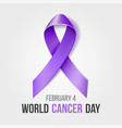 world cancer day concept vector image vector image