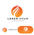 fire logo template flame symbol icon vector image