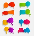 flat speech bubbles with long shadows vector image vector image