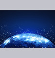 block global network connections with points vector image
