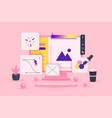 modern 3d of graphic customazation concept vector image vector image