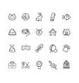 pet outline icon set vector image