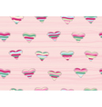 pink hearts seamless vector image vector image