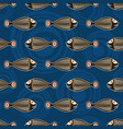 seamless pattern fishes australian art vector image