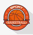 basketball sport logo vector image