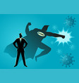 man with his antibody fighting viruses vector image vector image
