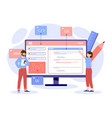 ux ui designer concept vector image