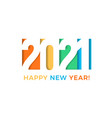 2021 colored card for seasonal holidays happy new vector image
