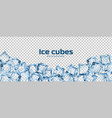 realistic ice cubes background crystal blocks vector image
