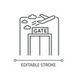 airport gate pixel perfect linear icon airplane vector image vector image