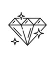 diamond casino treasure isolated outline icon vector image