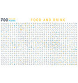 set line icons food and drink vector image vector image
