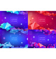 set of abstract triangular banners vector image vector image