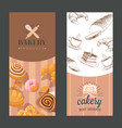 bakery advertisement vertical banners vector image