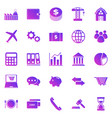 economy gradient icons on white background vector image vector image