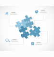 modern business infographic puzzle 4 options vector image vector image