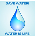 Save water concept eco Royalty Free Vector Image