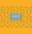 black outline smiley happy face fun emoji pattern vector image