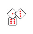 dice icon template vector image