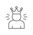 self esteem line outline icon vector image