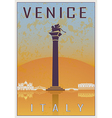 venice vintage poster vector image vector image