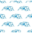 curling breaking waves seamless pattern vector image vector image