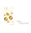 elegant christmas background with gold baubles vector image vector image