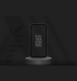 podium for smartphone presentation in black color vector image vector image