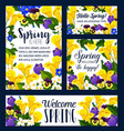 spring season flower greeting card banner design vector image vector image
