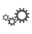 black cogs gears vector image