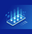 media technology with mobile phone vector image vector image