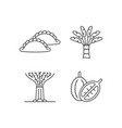 plants in singapore linear icons set vector image