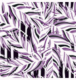 seamless pattern with feathers abstract tropical vector image