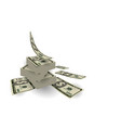 finance pile of cash dollar bill flow currency vector image